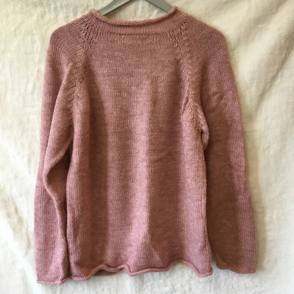 American South Side Pink Alpaca Wool Sweater - Picture 6 of 9